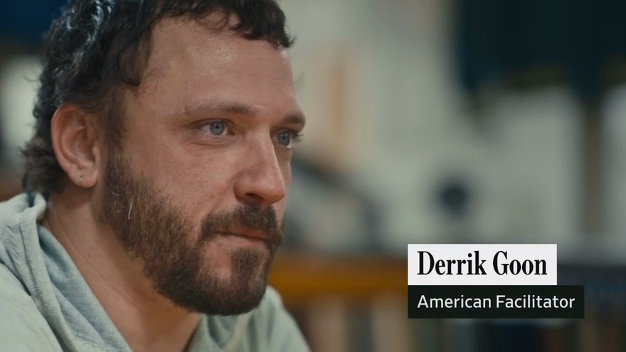 Derrik Goon in the Wall Street Journal documentary, captioned American Facilitator